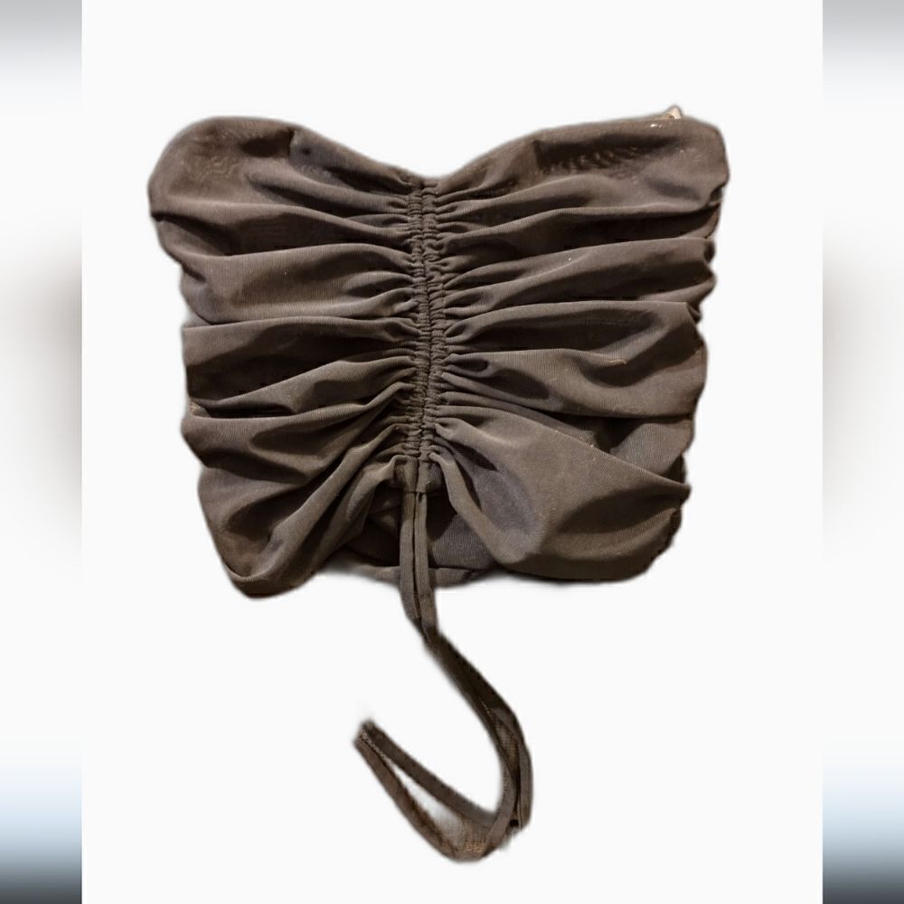 Meshki pearl ruched strapless top, black nwt🎉 will remove soon!! - Picture 2 of 5